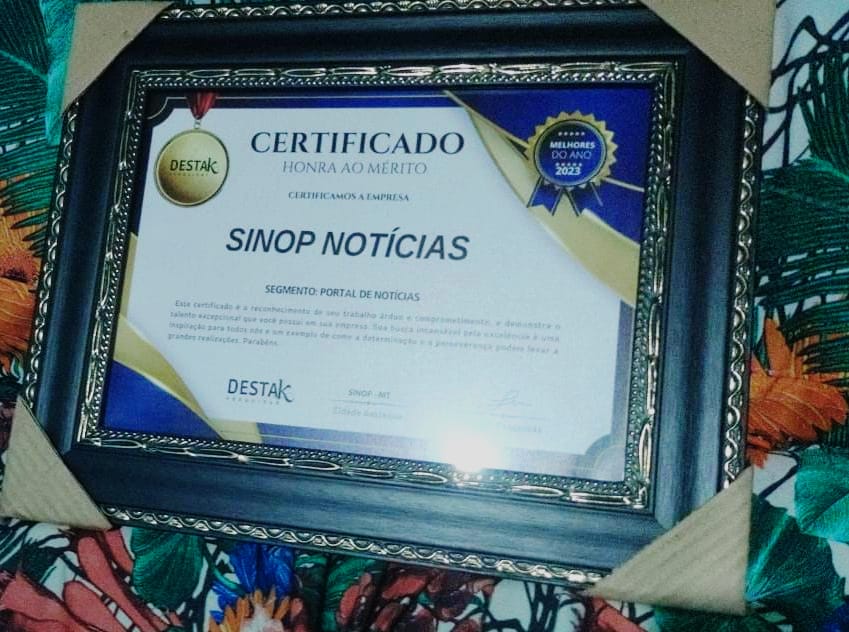 Destak Pesquisas; Sinop Notícias é premiado com certificado de qualidade pela 10° vez