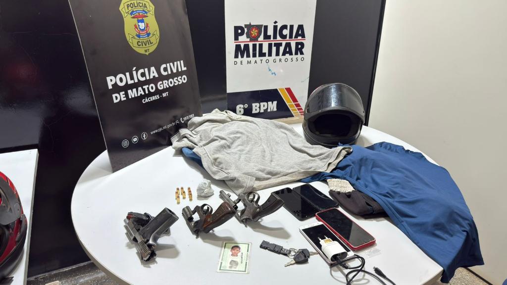 Polícia Militar e PJC desarticulam quadrilha suspeita por tentativa de homicídio e apreende armas