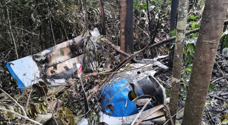 Destroços de avião são encontrados em área de mata no Nortão
