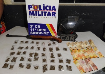 Sinop: Casal é preso com droga e arma no bairro Boa Esperança