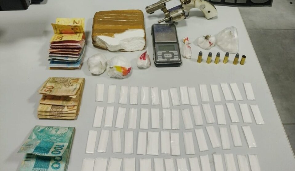 Policiais prendem jovem com drogas, arma e mais de R$ 2,4 mil em Sinop-MT