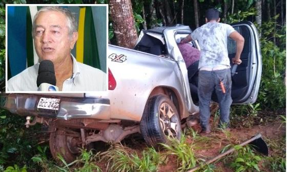 Ex-prefeito em MT bate caminhonete contra árvore e morre em rodovia do Pará