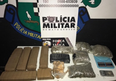 Sinop: Rapaz é preso com quase 10kg de droga no bairro Panamby