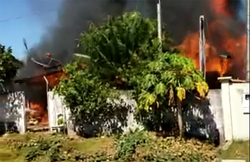 Casa pega fogo e proprietário morre carbonizado em Juara-MT